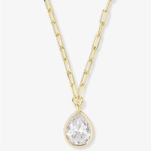 Spring break SALE 💜Melinda Maria Necklace Gold|White Diamondettes